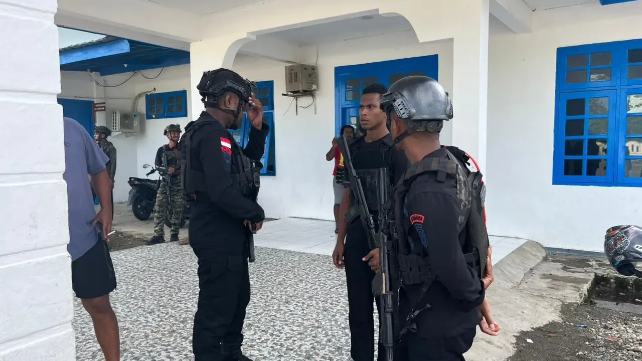 satbrimob polda papua tangani kasus pembacokan di yahukimo