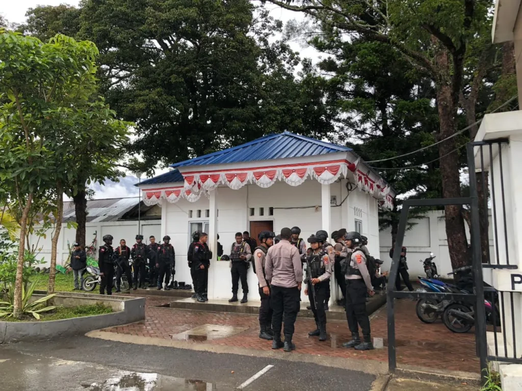 Situasi pengamanan pengumuman K3 pencaker Jayawijaya di Kabupaten Jayawijaya