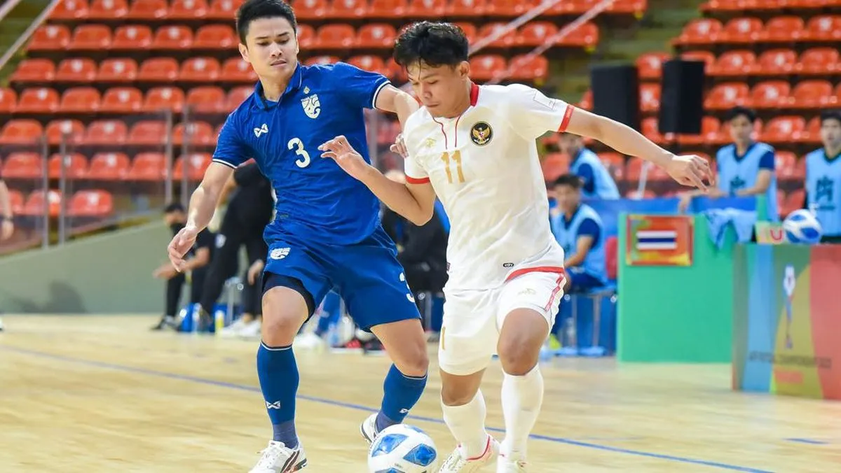Selebrasi pemain Timnas Futsal Indonesia